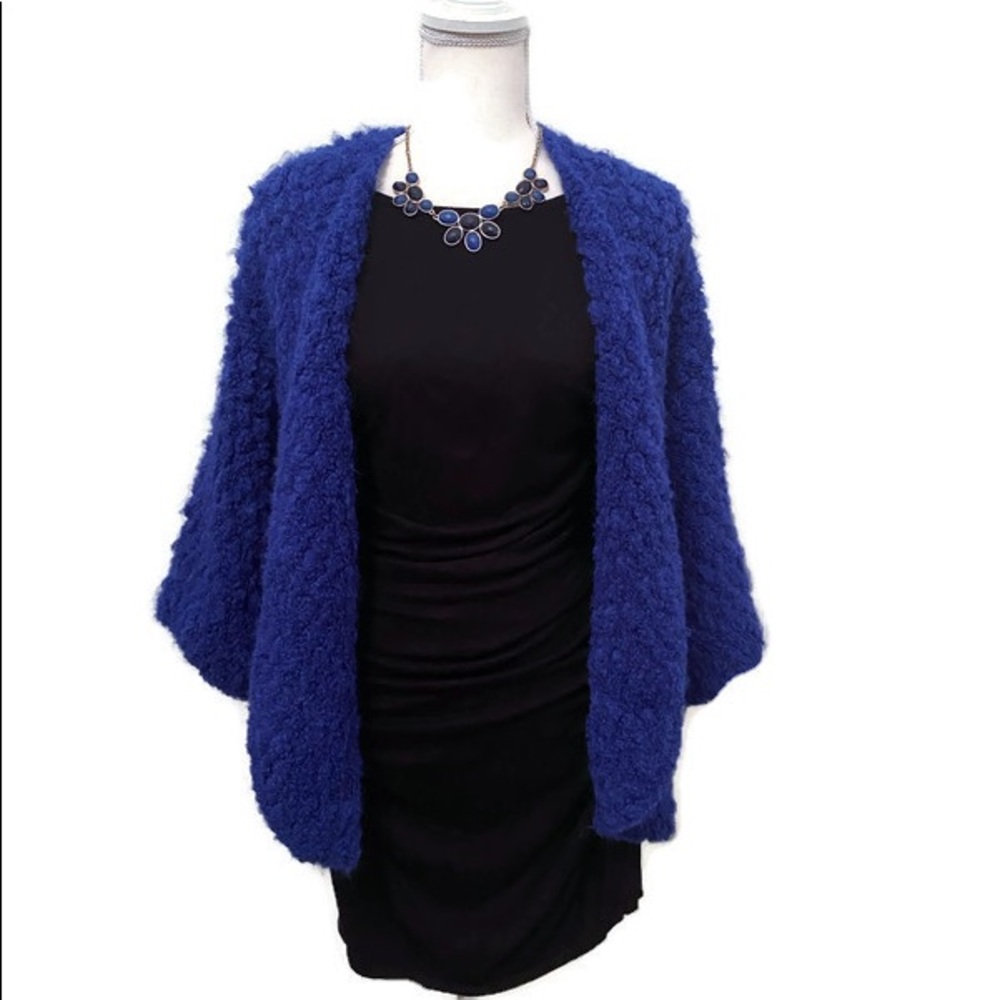 Evelyn Monteza Baby Alpaca Blue Cardigan